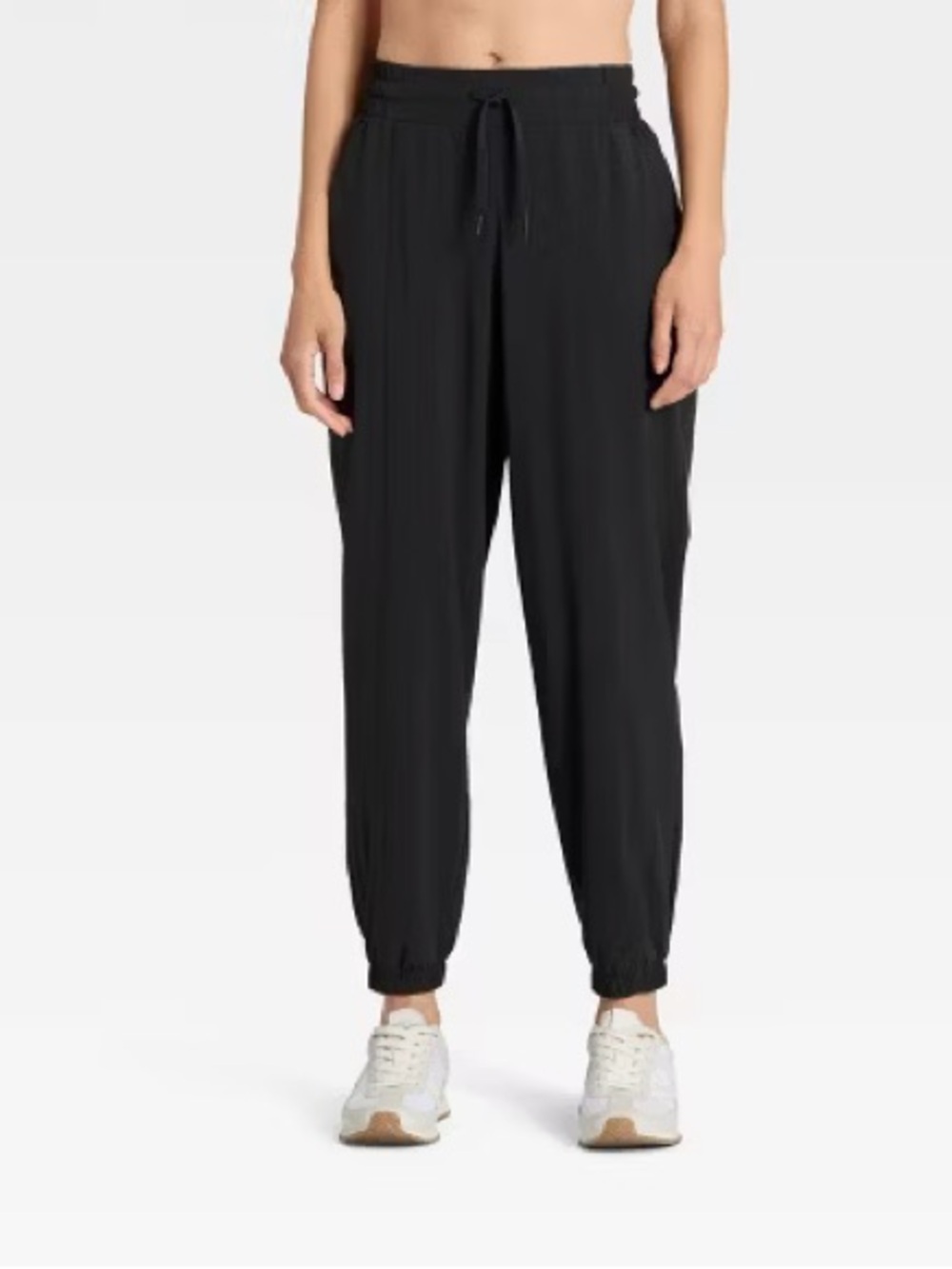 a new day cargo jogger pants  Elastic Cuff distressed Black with pockets Size S